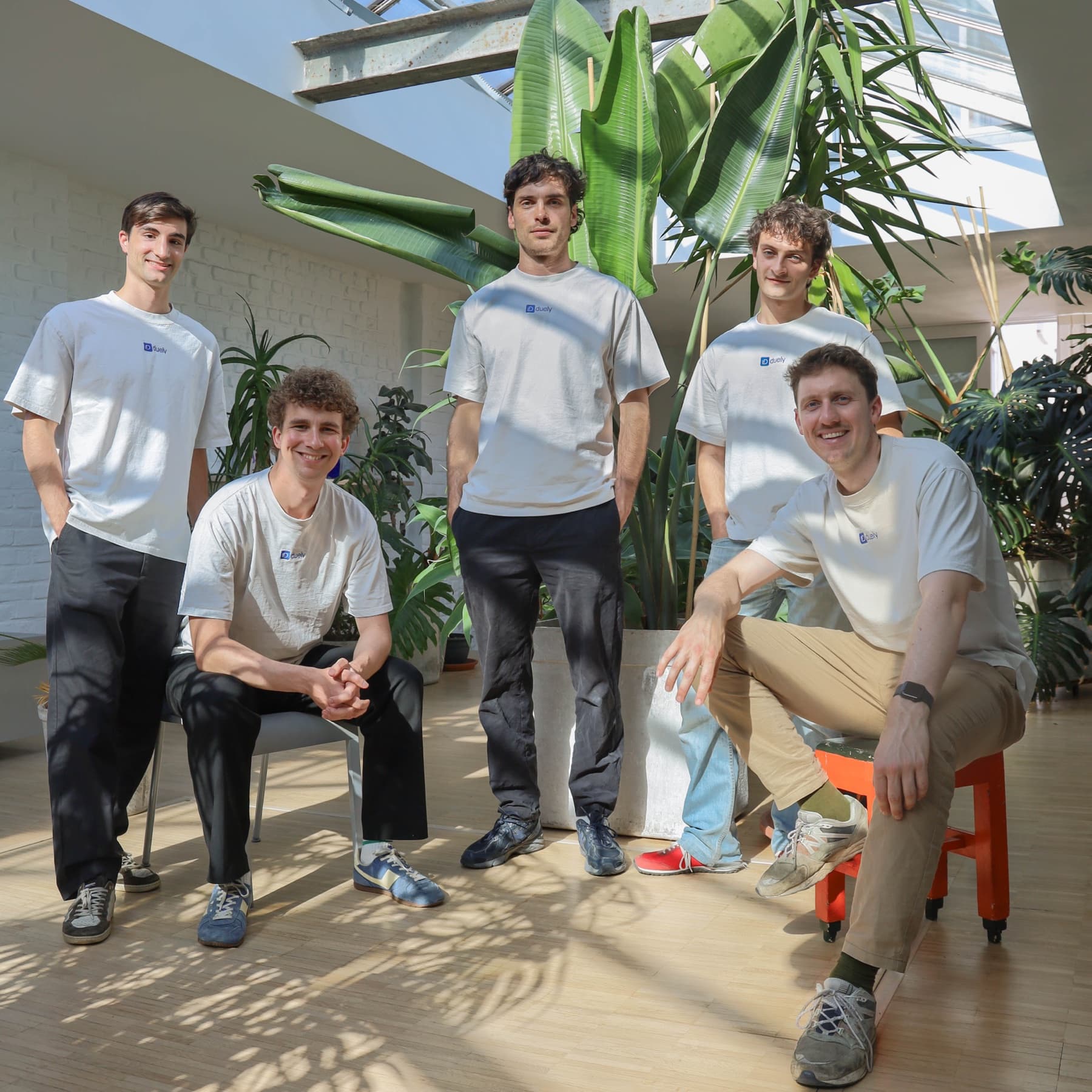 The Duely team in the office serre in Ghent